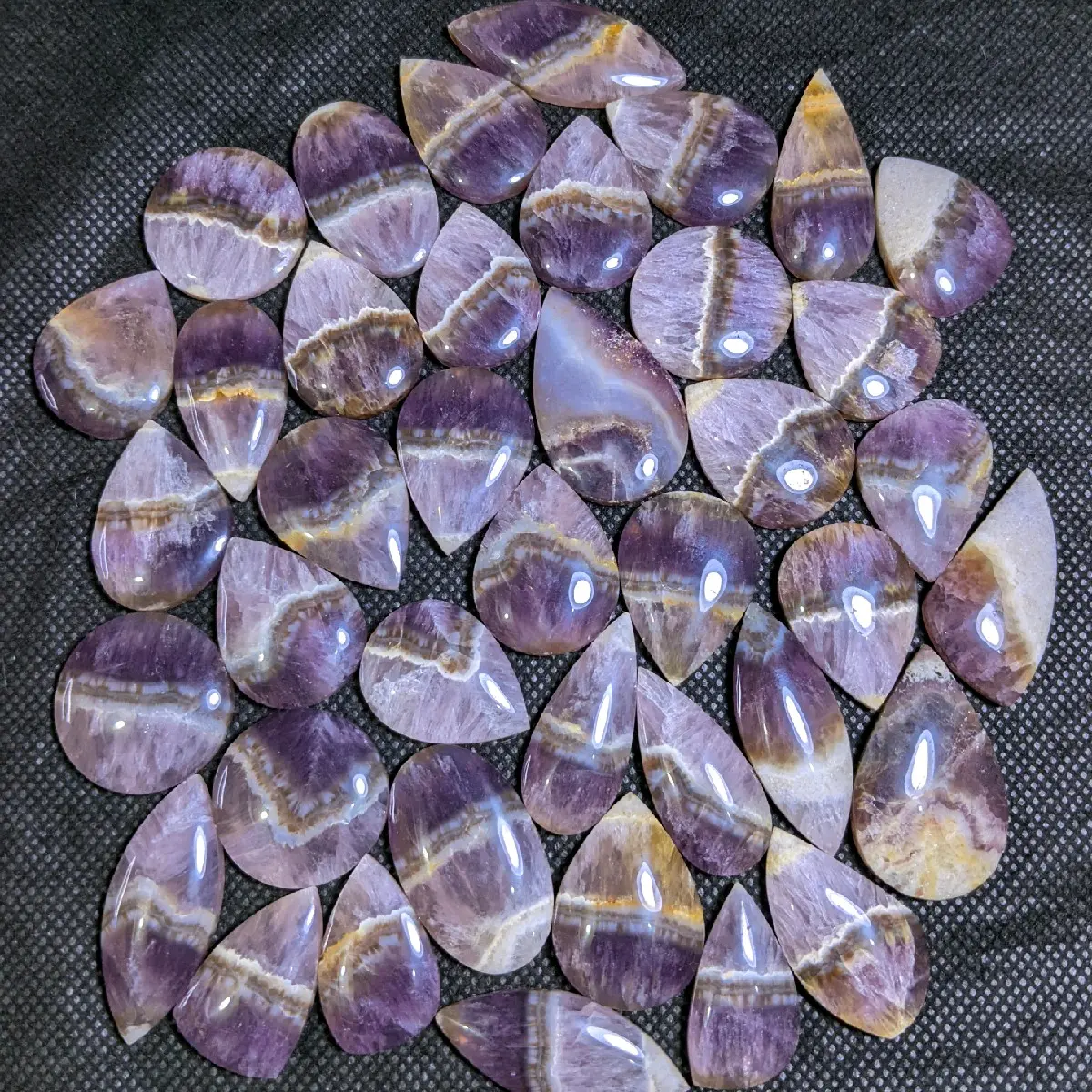 Cabochon bahan Amethyst natural
