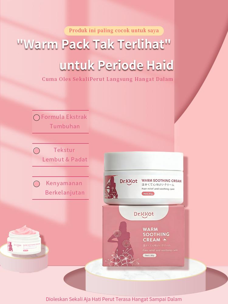 [BPOM COD] Dr.KKot Warm Soothing Cream 30g Pereda Nyeri Haid Membantu Melancarkan Haid Tidak Teratur , Nyeri Menstruasi ,Herbal Alami solusi cepat mengecilkan perut buncit , keputihan , kram perut , melancarkan haid tidak teratur nyaman dan hangat