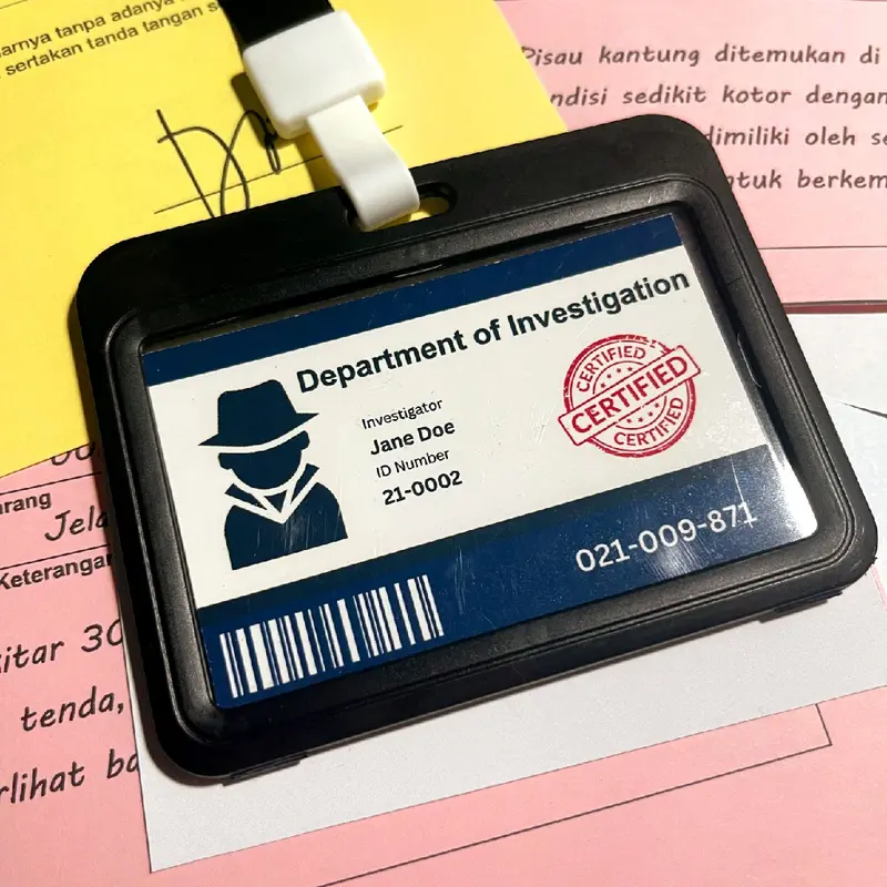 Name Tag ID Pemain "Detektif & Investigator" 3enang_Merah 2