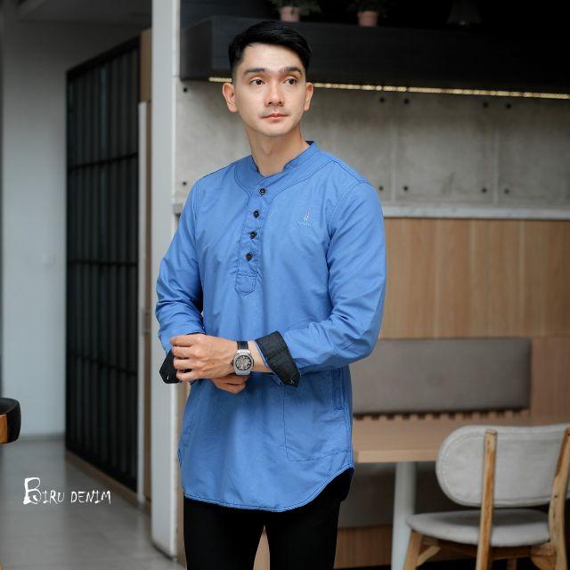 Product Introduction of Baju Koko Kurta Pria Motif Embos Terbaru Original Anwa Terlaris Atasan Dewasa Hitam Cream Kuning Maroon Navy Muslim Nyaman Putih Lembut  Variasi Panjang Pendek Tebal Katun Kombinasi Kerah Oblong 35