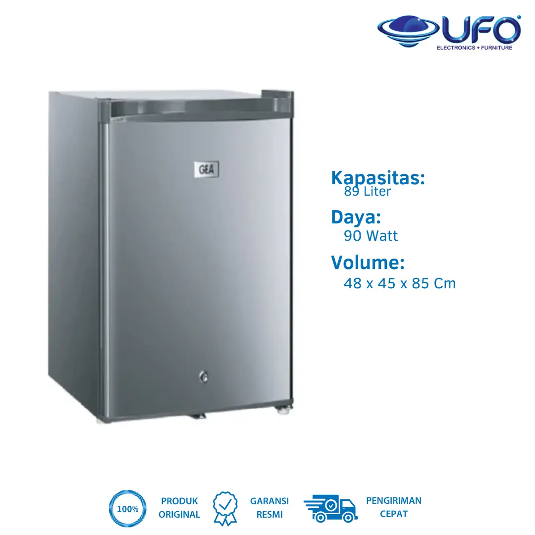 Gea Kulkas 1 Pintu 89L Minibar Inox GMB91