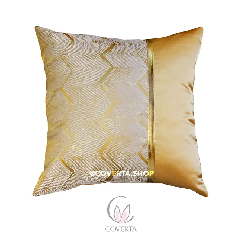 Pillow Cover / Sarung Bantal Sofa Kursi Nordic Premium Minimalis 45 45cm - Green List Gold