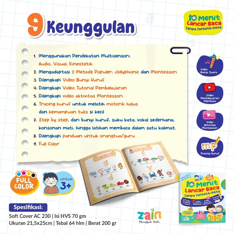 10 menit lancar membaca buku belajar cepat tanpa terbata bata anak metode montessori tk sd paud kelas 1 2 3 tahun baca 15  jago mahir original book smart book  baca modul untuk cara 1