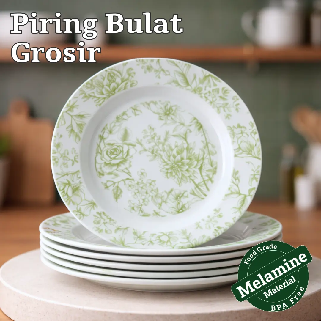 [4-6 PCS] PIRING BULAT MELAMINE FOOD GRADE TAHAN PANAS ANTI PECAH