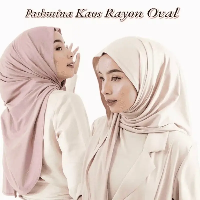 PASHMINA KAOS OVAL // PASHMINA KAOS PREMIUM // PASHMINA RAYON KAOS OVAL BELAKANG 0