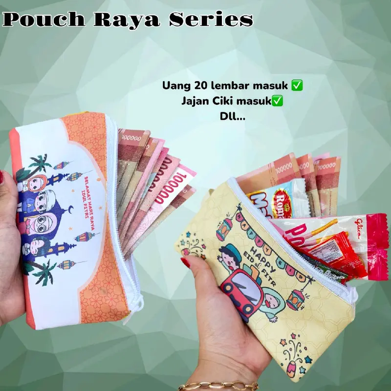 DOMPET POUCH RAYA SERIES DAPAT 6 PCS RANDOM MOTIF 7