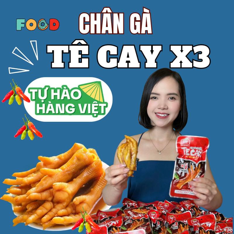 Combo 30 bịch Chân gà tê cay loại 3 chân/1 bịch 70g