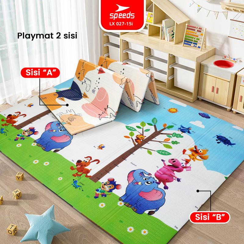 SPEEDS [MOTIF I] Playmate Lipat Bayi Playmate 180 x 200 Tebal 8mm/10mm Karpet Bayi Anti Air Playmate Anak 027-15 4
