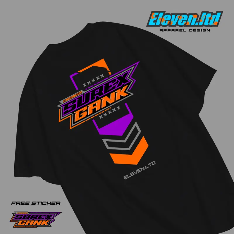 Kaos Surex Gank V2 Super Moto Herex  Tshirt Baju Racing Distro Pria Keren Bahan Katun Combat 24s Free Stiker Cowok Nyaman 1