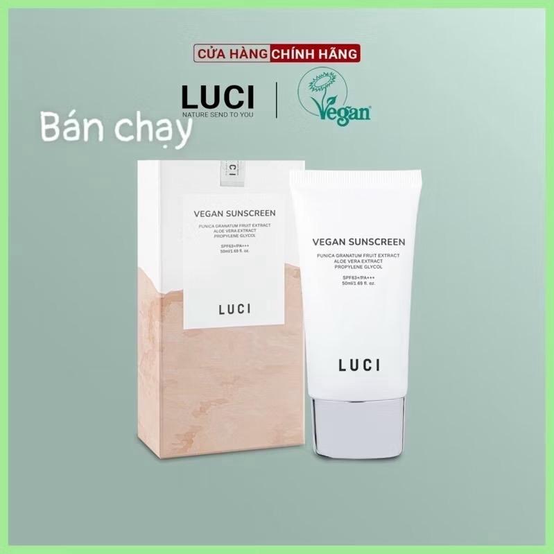 Kem chống nắng LuCi thuần chay 50ml kiềm dầu nâng tông