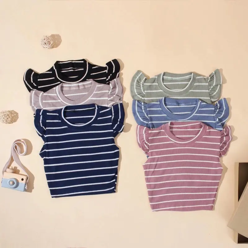 Baju Anak Ruffle Top Knit Model Lengan Cantik All size 2-4th
