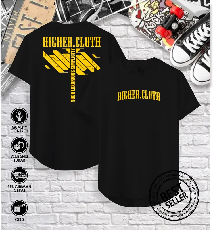 kaos premium pria & wanita oval / kaos distro lengan pendek cotton combad 24s HIGHER.Cloth 4