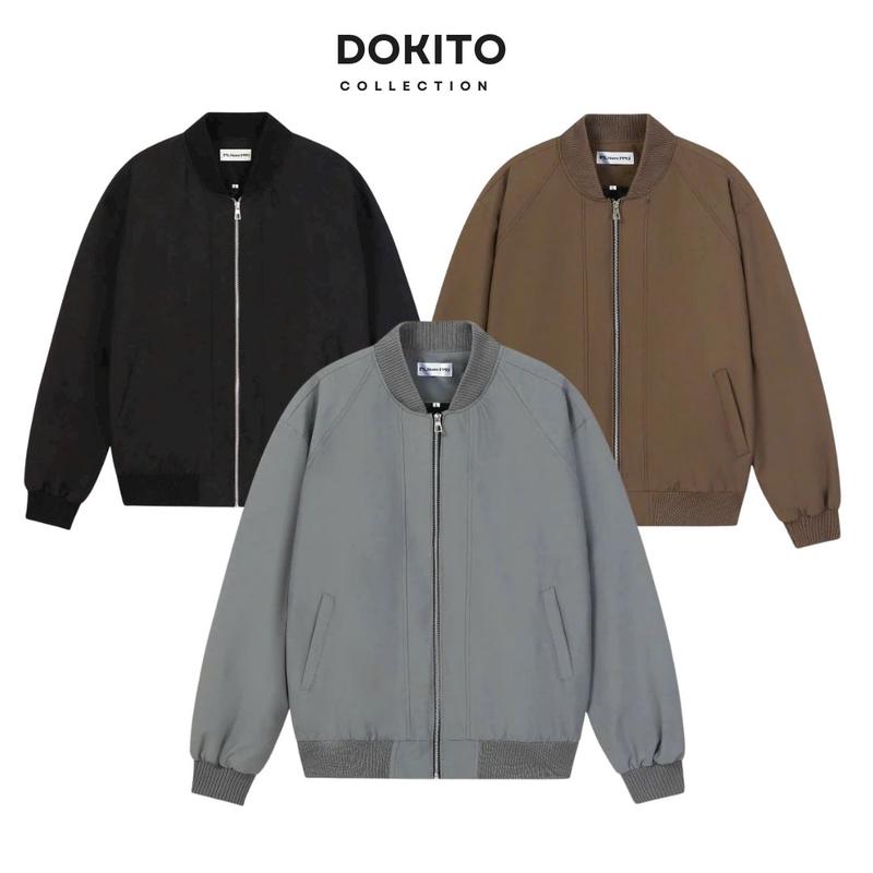  Áo khoác gió bomber 2 lớp dài tay cản gió- chống nước DOKITO 