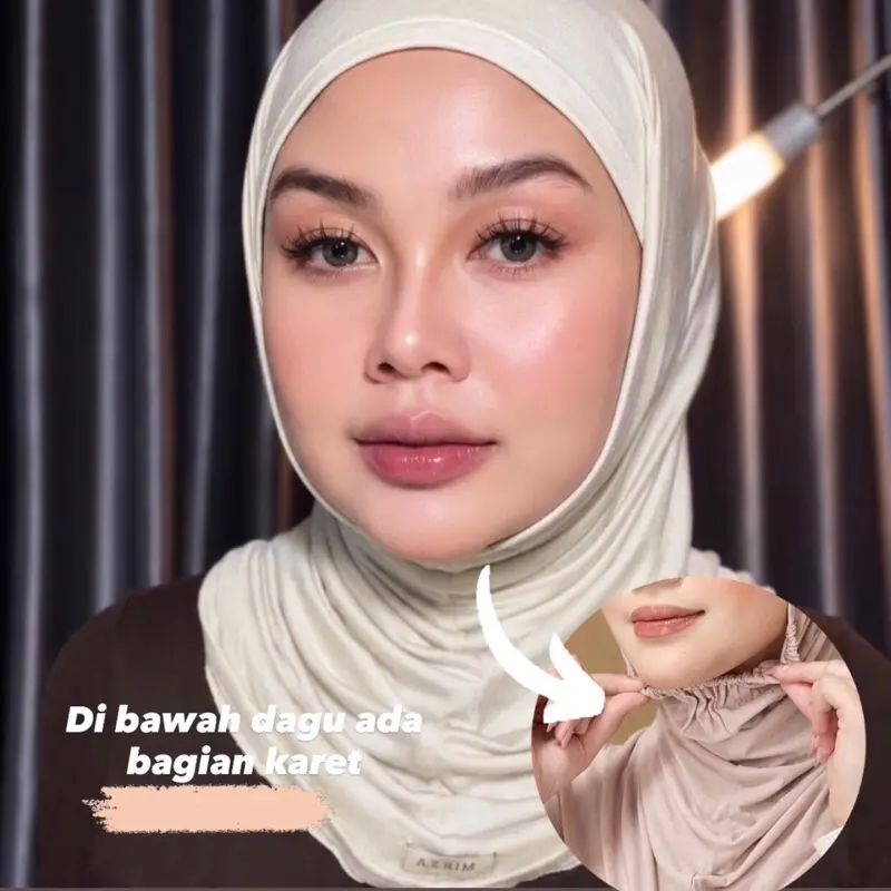 Hijab Bergo Sport Rayon Tancel Dayli Tampilan Elegan bergo karet dagu S Cantik