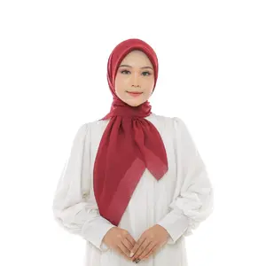 AISYAH SCARVES Jilbab Printing Segi Empat Voal Titanium 110 Basic Classic Series