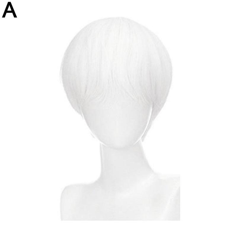 Product Introduction of Man's Wig Short Straight Black Synthetic Wigs With Bangs For Men Women Boy Fake Hair H4Z9 38