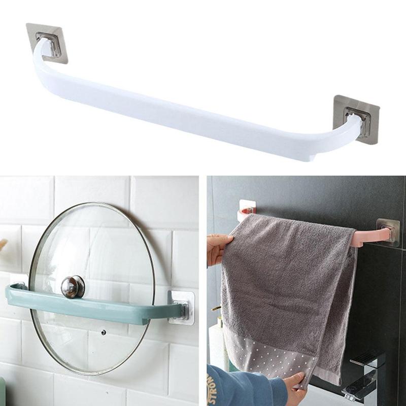 Product Introduction of Self Adhesive Towel Bar Non-Trace Rack Towel Holder Hanger Easy Installation Wall Mounted Towel Rack Shoes Storage Rack Storage 32