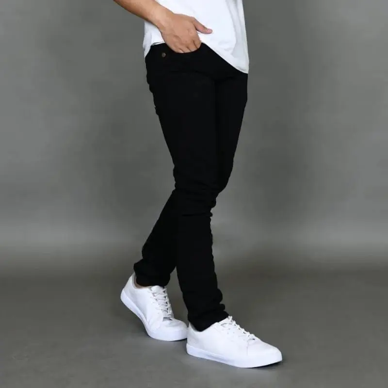 Celana Jeans Pensil Skinny Cowok Slimfit Premium Warna Bio dan Hitam Size 27/38 Pria 8