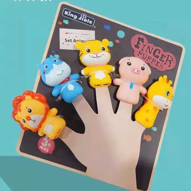 Mainan Soft Finger Puppet Jari Tangan Boneka 5 PCS / Finger Family Bahan full Karet 3