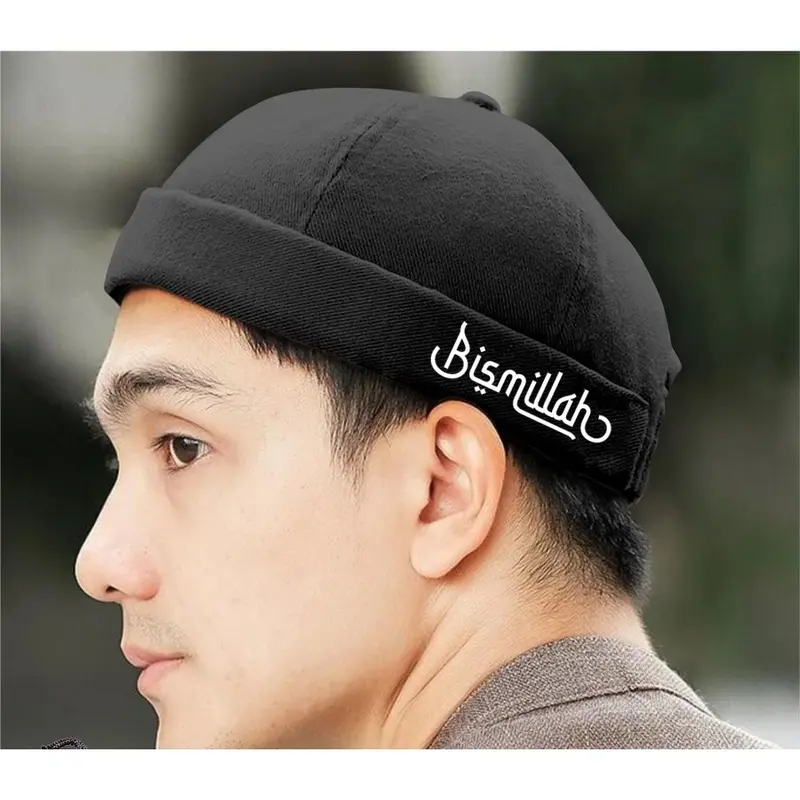 Topi Pria Cap Miki Hat Peci gaul Pria Dewasa Kopiah Muslim Songkok Hitam Nyaman Keren Kulit Lembut Bayi 1