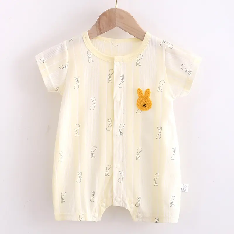 6.6 Nooc Baju Romper Bayi Full Print Bordir Kancing Tengah Cotton Anak-Anak / Baju Anak Perempuan Laki-Laki 3