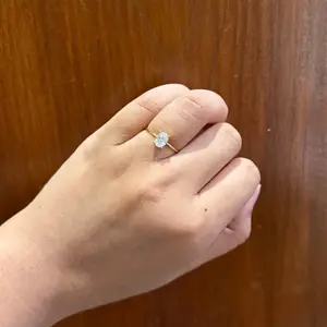 Cincin titanium permata hadju mewah elegant