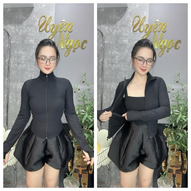 TÚI TRONG Áo Khoác Mỏng Ủ Kem Túi Trong Mã K30 Tay Xỏ Ngón Cổ Lọ Cao Phom Ôm body tôn dáng