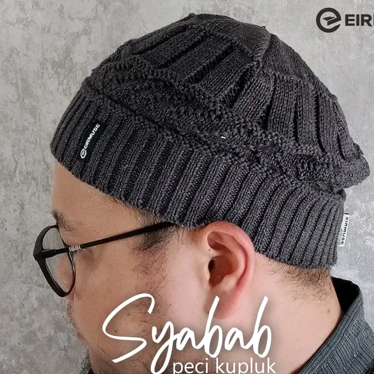Kupluk Pria Dewasa Kupluk Sholat Kupluk Beanie Hat Short Beanie Bahan Elastis Lembut Dan Nyaman Peci Muslim Songkok Kopiah Bulat Topi Elegan Grey