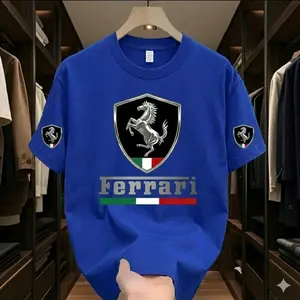 Kaos Distro sablon ferarri  Jumbo Bigsize 7XL 6XL 5XL 4XL 3XL 2XL XL L M S Sablon Korean Style Bahan Cotton Combed 24S Adem Nyaman Unisex Oversize Pria  Wanita Atasan T-Shirt