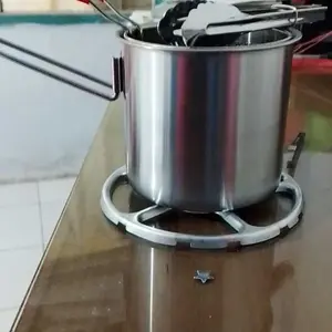 Qiek Deep Fryer 4 IN 1 Panci Rebus Panci Penggorengan Saringan Set Panci Penggorengan Panci Serbaguna