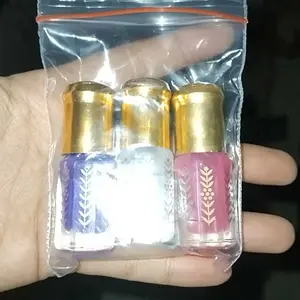3Pcs Parfum Kewanitaan Misk Arab Pink Putih Ungu 3ml - Wangi Tahan Lama