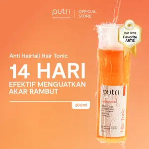 [NEW ARRIVAL DAY] Putri Anti Hairfall Hair Tonic 200mL | Anti Rambut Rontok, Hair Loss | Tonik Rambut Wangi Tahan Lama & Rambut Badai | Dengan Ekstrak Ginseng | Tonik Memperkuat Akar Rambut | Hair Tonic Local, Murah, BPOM | Perawatan Kulit Kepala