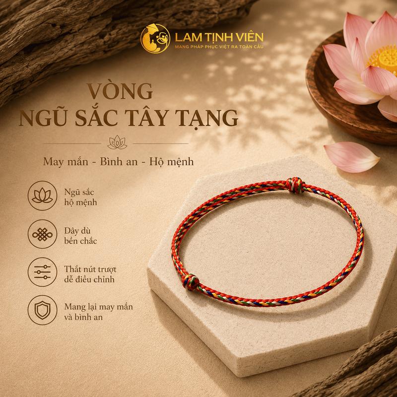 Vòng Tay Ngũ Sắc Tây Tạng - Lam Tịnh Viên