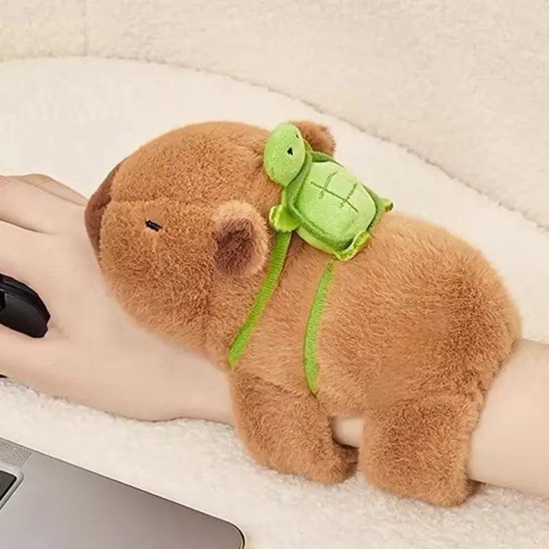Boneka capybara ring nemplok di tangan 17 cm lucu viral bahan Plush lembut berlabel SNI