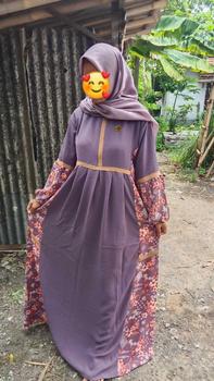 Product Review of VANVEN - Kaila Dress Gamis 2025 Model Baru Elegan Simple Baju Gamis Lebaran 2025 Idul Fitri Remaja Aesthetic Airflow Crinkle from ي**🐥 0