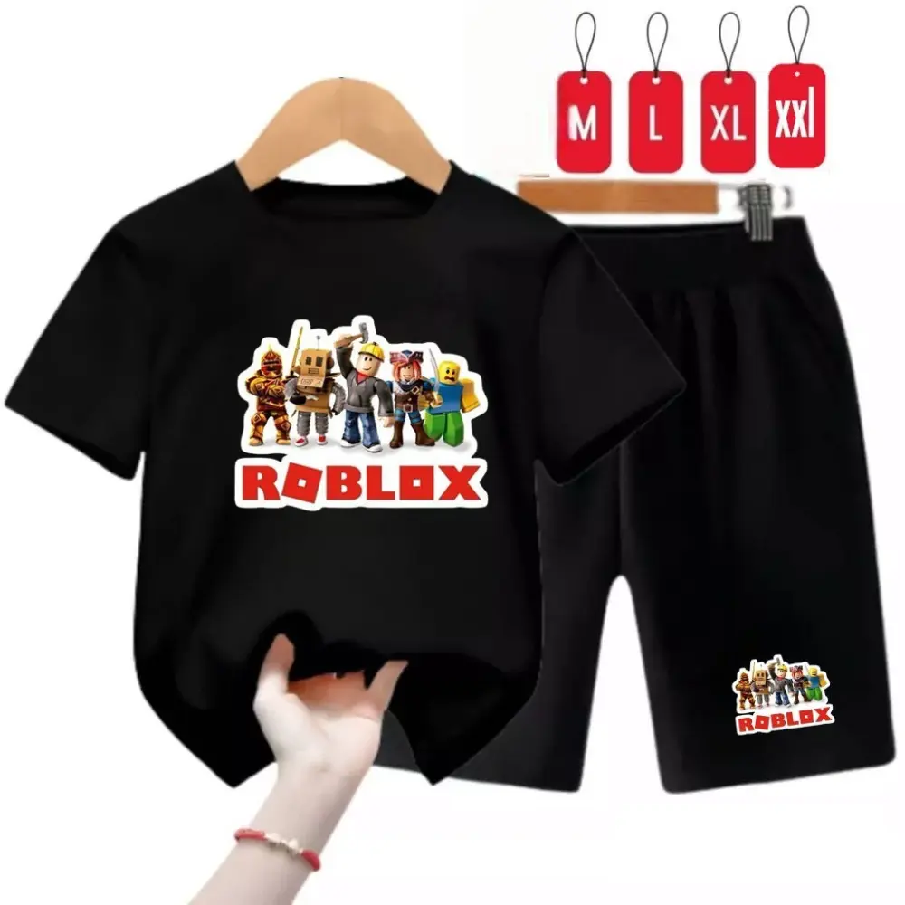 SETELAN ANAK COWOK DAN CEWEK ROBLOX  /  BAJU ANAK-ANAK LAKI - LAKI DAN PEREMPUAN / KAOS ANAK SET ANAK PRIA DAN WANITA st07