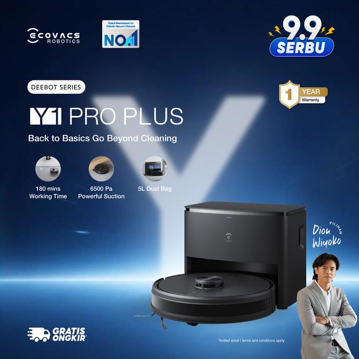 Gambar Ecovacs DEEBOT Y1 PRO Plus Vacuum Cleaner Vacuum Mop Penyedot Debu Sapu Pel dari Ecovacs Indonesia Kota Tangerang Tokopedia