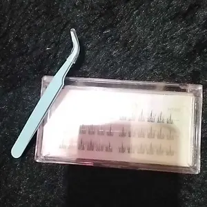 (LANGSUNG TEMPEL) INVEN Bulu Mata Palsu tanpa lem LANGSUNG TEMPEL Premium Eyelash Extension Lashes FREE PINSET / Tweezer hasil natural bulumata bawah extensions lembut serat kapas