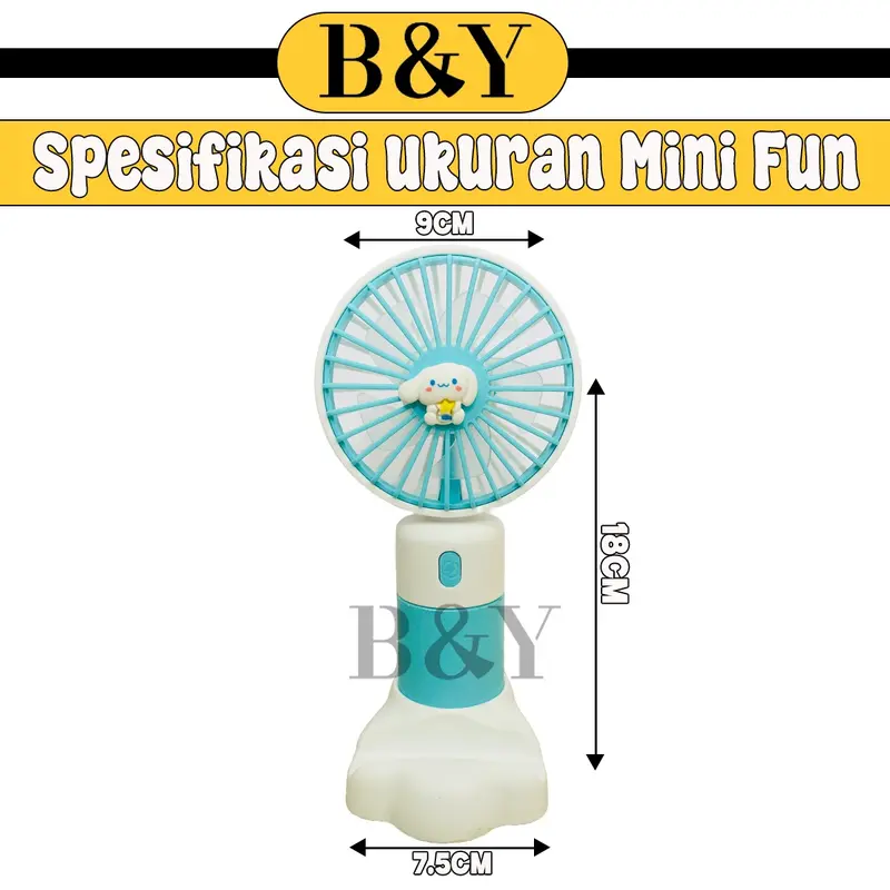 Kipas Angin Portable SANRIO USB Fan Mini 1