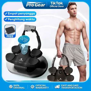 【Harga kejutan】AB Wheels Plank Trainer Ab Roller 4 Roda Automatic Rebound 2in1 Exercise Otot Inti Perut Olahraga Gym Alat