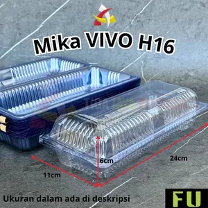 Mika H16 / Mika Bolu Gulung 22x8,7x6cm / Mika Bomboloni / Mika Kue Roti @50pcs