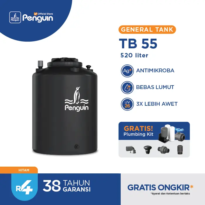 Penguin Tangki Air Toren Tandon General Tank 500 Liter TB-55