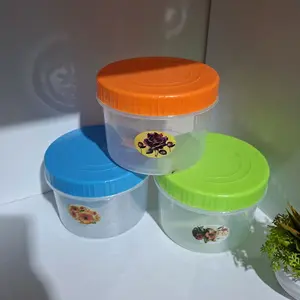 Toples 1KG Drat Mawar dengan Tutup Warna-warni untuk Penyimpanan Makanan