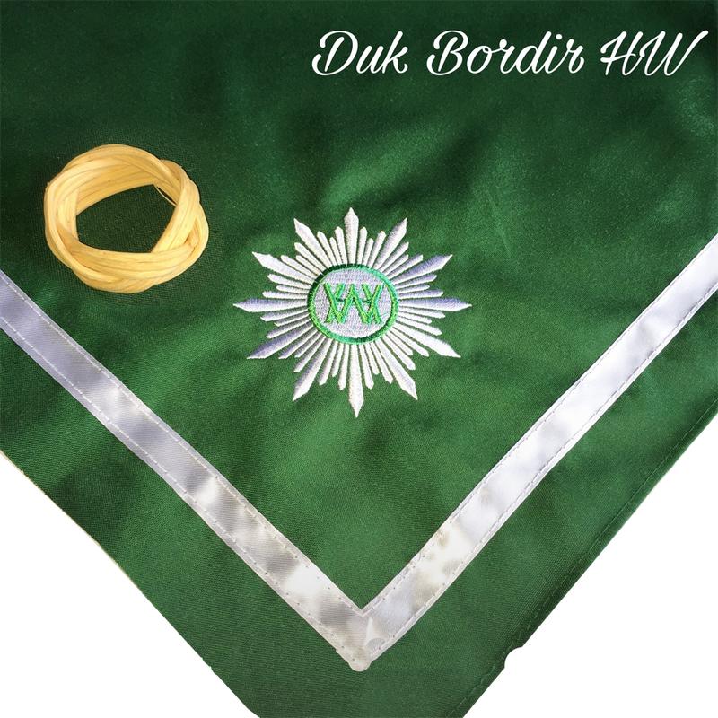 Hasduk HW Bordir + Ring Rotan | DUK DEWASA SMA/ MAHASISWA/ PELATIH 0