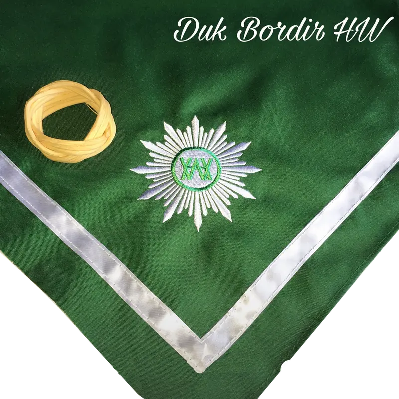 Hasduk HW Bordir + Ring Rotan | DUK DEWASA SMA/ MAHASISWA/ PELATIH 0