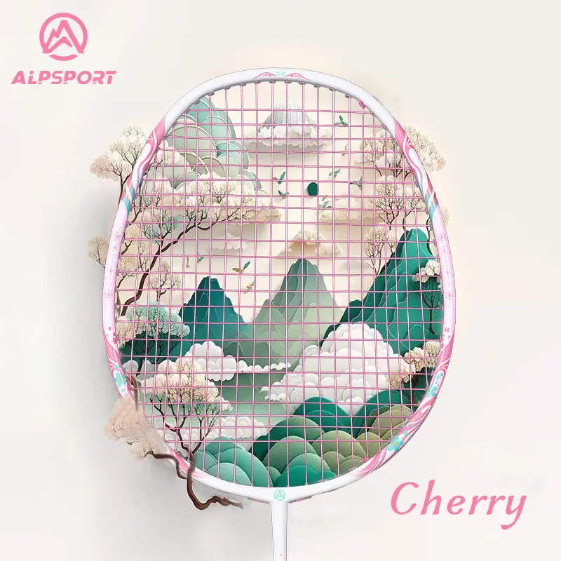Vợt cầu lông, Vợt cầu lông ALPSPORT Hoa Đào (TX) 4U T600 trục nhanh phục hồi, cân bằng màu hồng nâng cao,Vợt cầu lông, tối đa 11kg, 100% nguyên bản, vật liệu carbon, thích hợp cho học sinh, tất cả các cấp, màu hồng,vợt cầu lông cho nữ,COD
