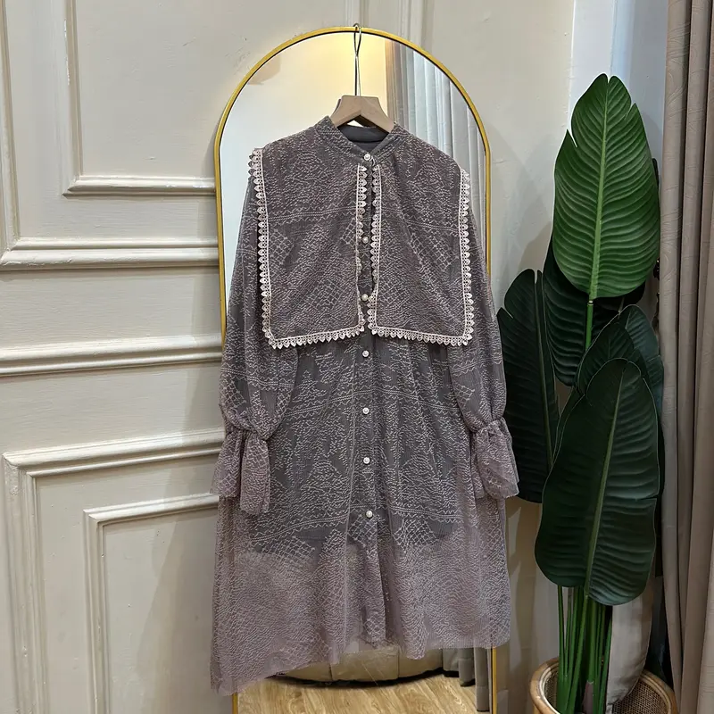 Tsamara Tunik - Sapto Brokat Mix Higdet by Jasminescraft Muslim Wanita 4