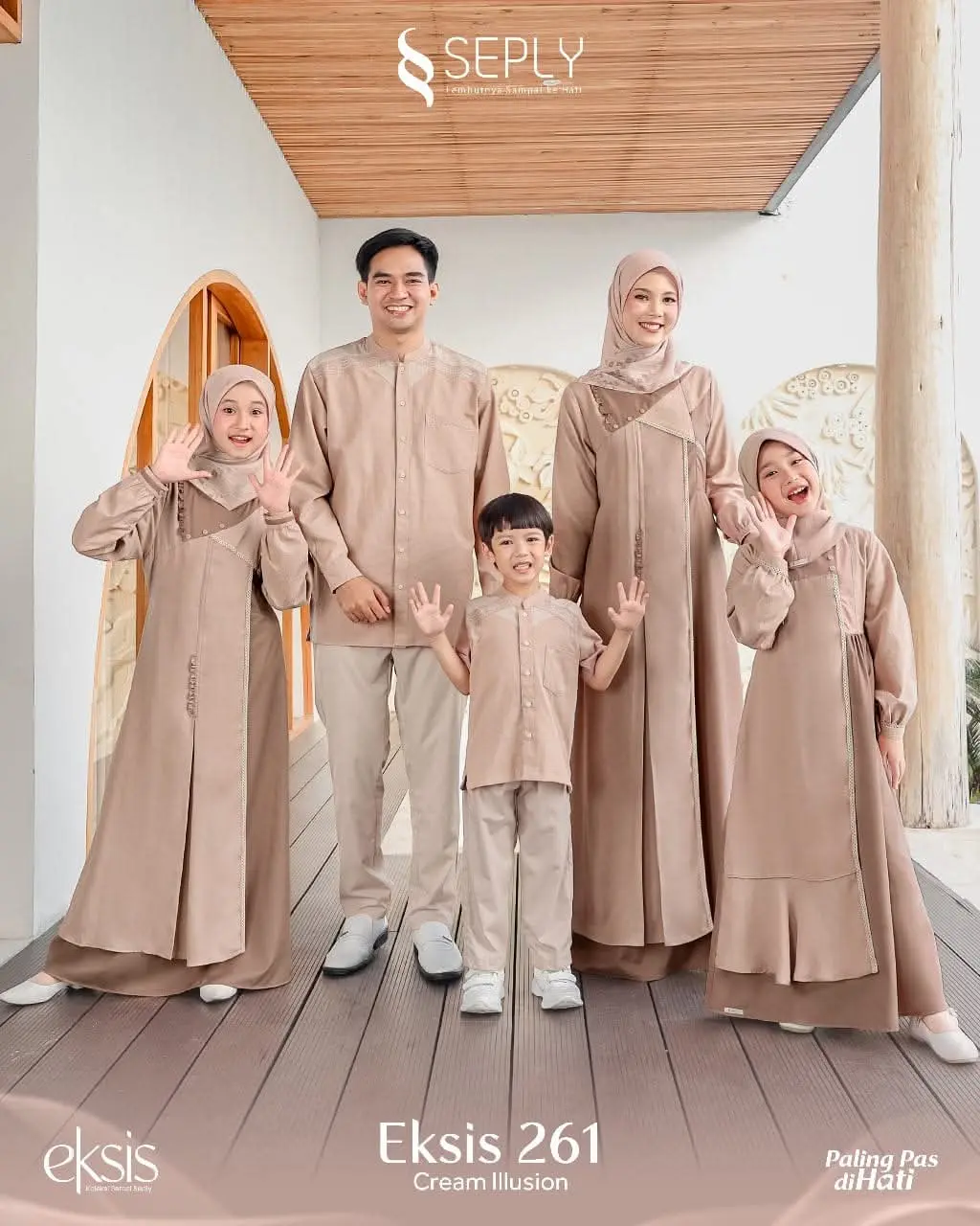Sarimbit Keluarga Seply Eksis 261 Cream Illusion