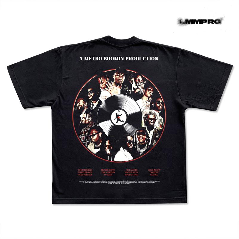 KAOS BAJU METRO BOOMIN HEROES & VILLAINS OVERSIZE | Vintage Bootleg Rap Tee | LA MAMMA PREGA | LMM PRG 1