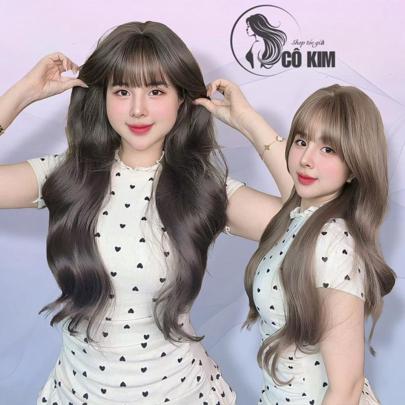  HK42 > Tóc bộ nguyên đầu dáng LAYER XOĂN LƠI 60cm   khách kéo sang phải xem hướng dẫn nhé   